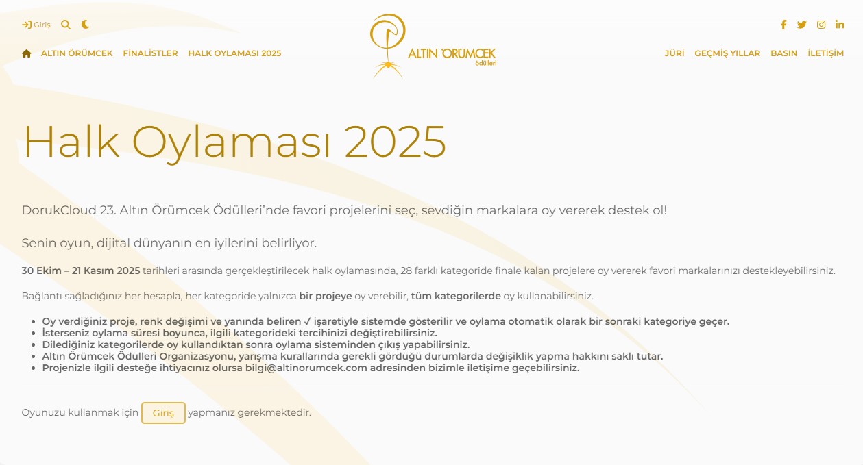 halk oylaması giriş ekranı